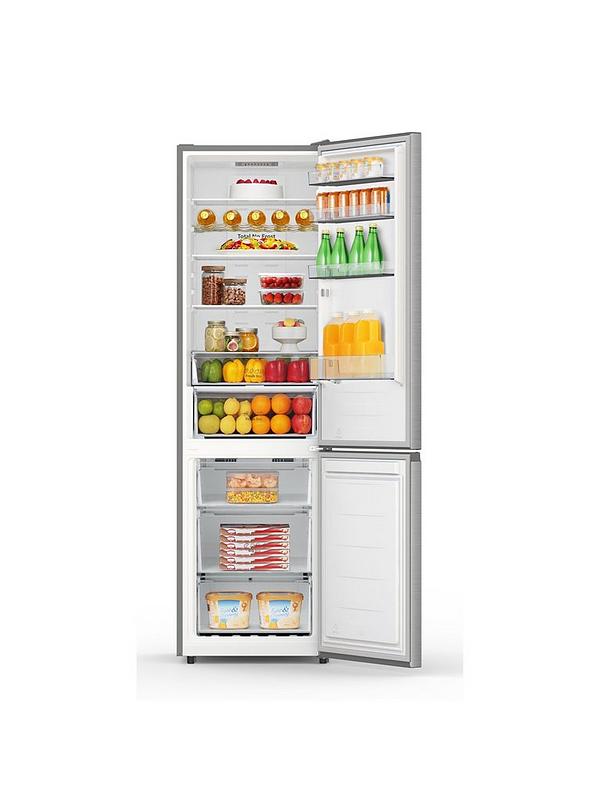 Hisense RB440N4ACA 60cm Wide, Total No Frost, A Rating, Freestanding Fridge Freezer - Stainless Steel - Image 2